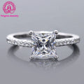 Princess Cut 6x6mm 1.2ct Moissanite Engagement Ring White D Color GRA Certificate Moissanite Plating White Gold Moissanite Ring