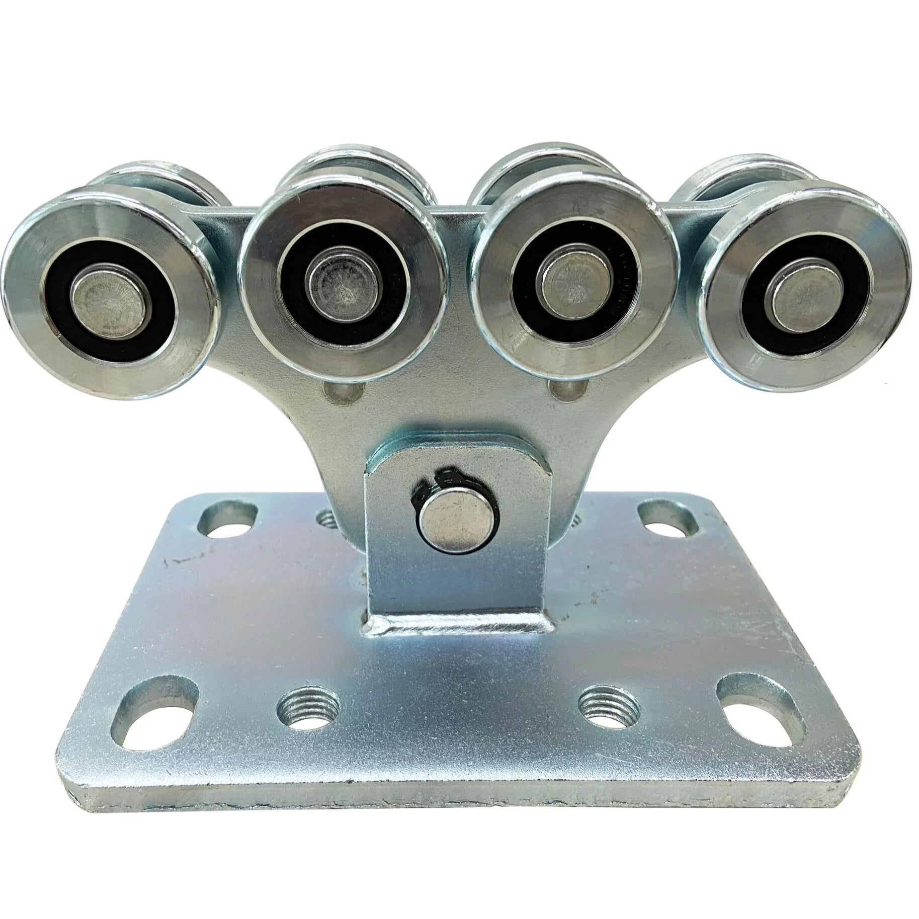 Heavy Duty Steel Zinc Plated White Cantilever Sliding Gate Wheel 48mm Diameter for 70x60 Track Outdoor Automatic Gates