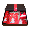 2021 Red New Design Christmas Gift Set Pen/Temperature Vacuum Cup/Key Ring/ Mask/Sock/Notebook with Black Box