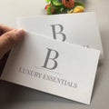 Custom Shaped Small Blank Business Card Insert 100-Pack with Kraft Envelope 300gsm Coated Cardboard 'Thank You' Message