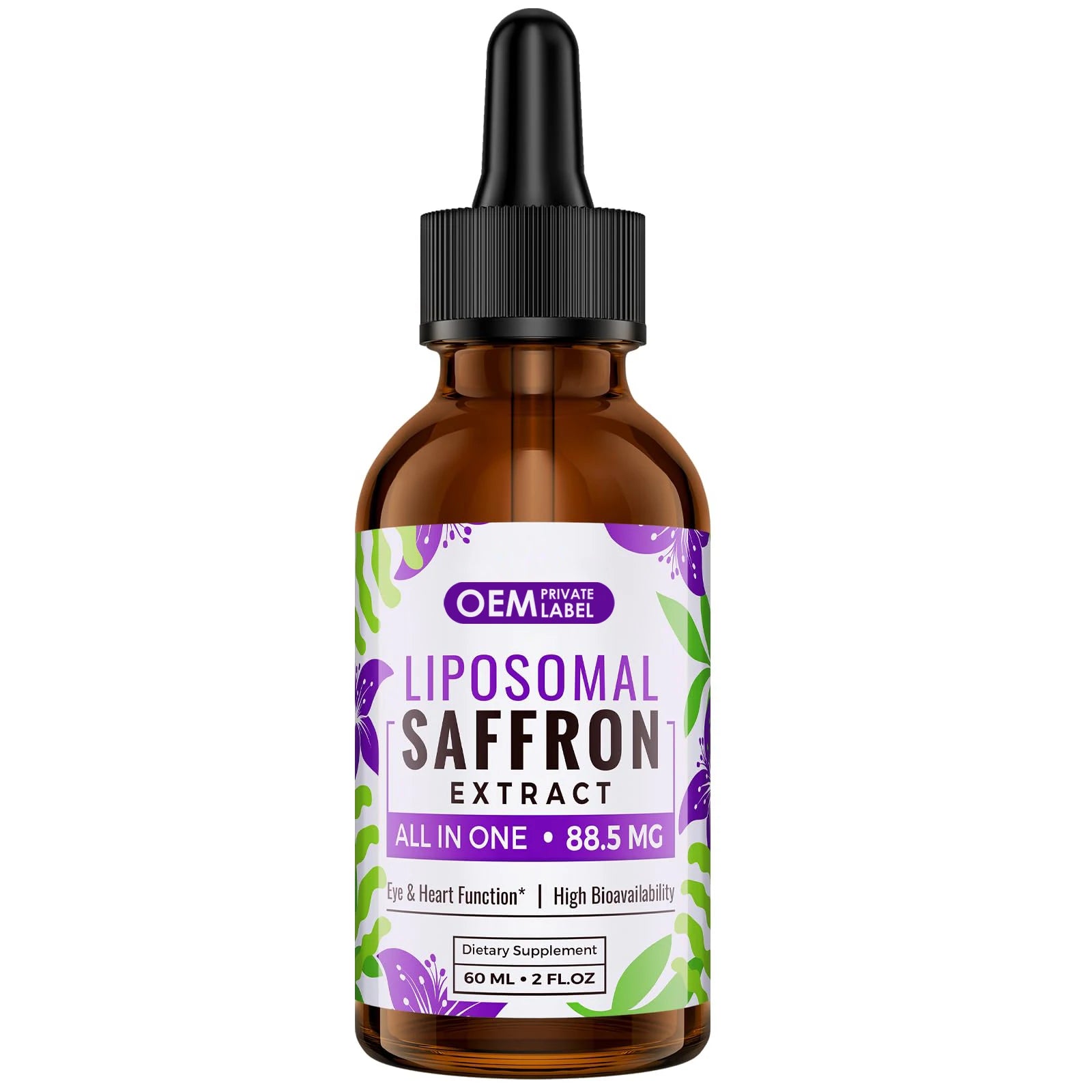 OEM Saffron Tincture Pure Saffron Extract Drops Premium Saffron Crocus Liquid Supplement
