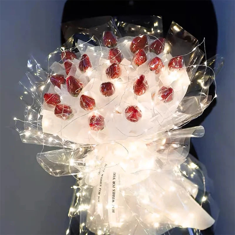 Factory LED Waterproof Flower Wrapping Paper Cellophane Wedding Party Valentine's Day Gift Wrapping Paper Packaging
