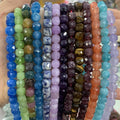 Wholesale Dyed Jade Semi-precious Stone 8*8mm Square Faceted Bead Cube Beads for Jewelry Making