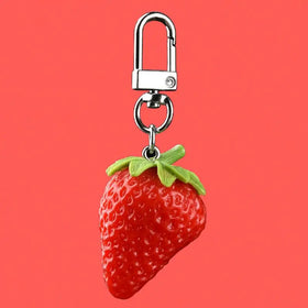 Best Lifelike Imitation Fruit Key Chains Orange Strawberry Key Rings INS Cute Girl Bag Accessories Strawberry Fruit Keychain