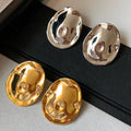 2024 New Brass Shiny Metal Exaggerated Irregular Large Earrings Jewelry Gifts Customized