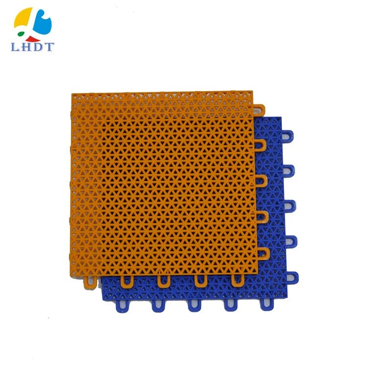 Hot Sale Interlocking Design Sports Ground Tiles Homely Assembled Red Basketball Court Badminton Floor Waterproof PP