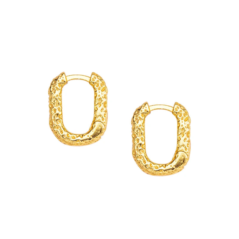 Hot Selling 925 Silver for Making Jewelry Silver Hoop Irregular Earrings
