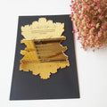 Custom Laser Cut Gold Morrior Marriage Wedding Card Signs Acrylic Wedding Invitation Card With Envelope