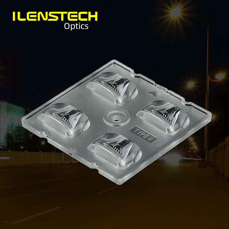 ILENSTECH 2x2 Secondary Optics for Led 3030 3535 5050 Led Lens for Road Lighting