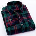 Christmas Colorful Shirt Large Size Men European and American Version Plaid Casual Shirt