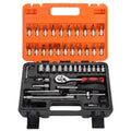 46 Pcs 1/4 " Dr Socket Wrench Set Car Repair Tool Box Spanner Chrome Vanadium Hand Tools and Ratchet Handle Wrench Socket Set