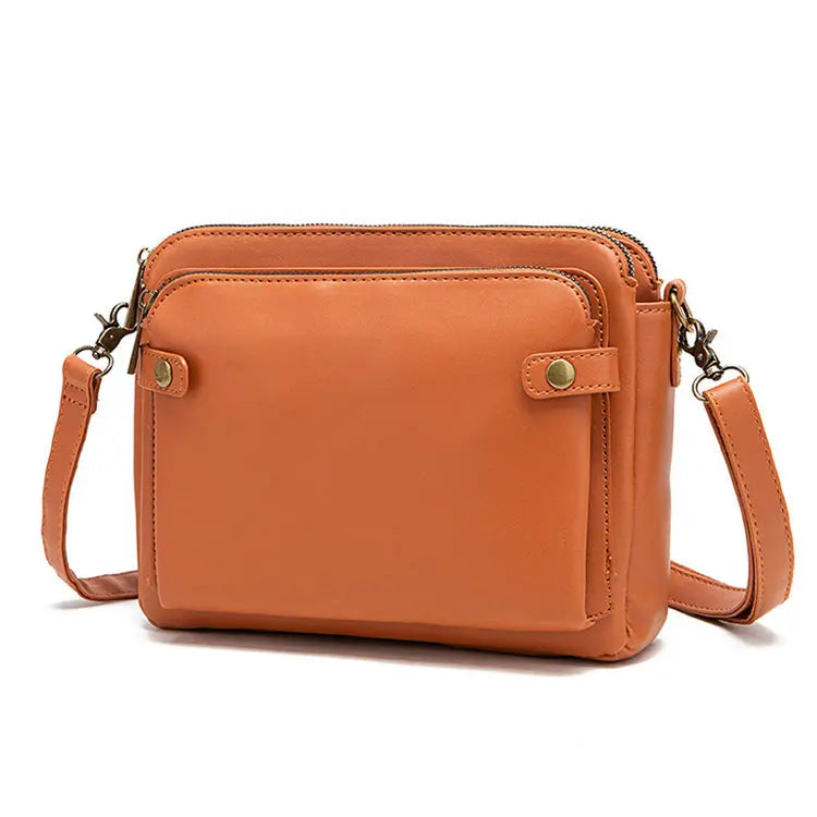 Fashionable Mini PU Leather Mobile Phone Crossbody Shoulder Messenger Bag Small Size for Men Women Stylish for Travel New Season