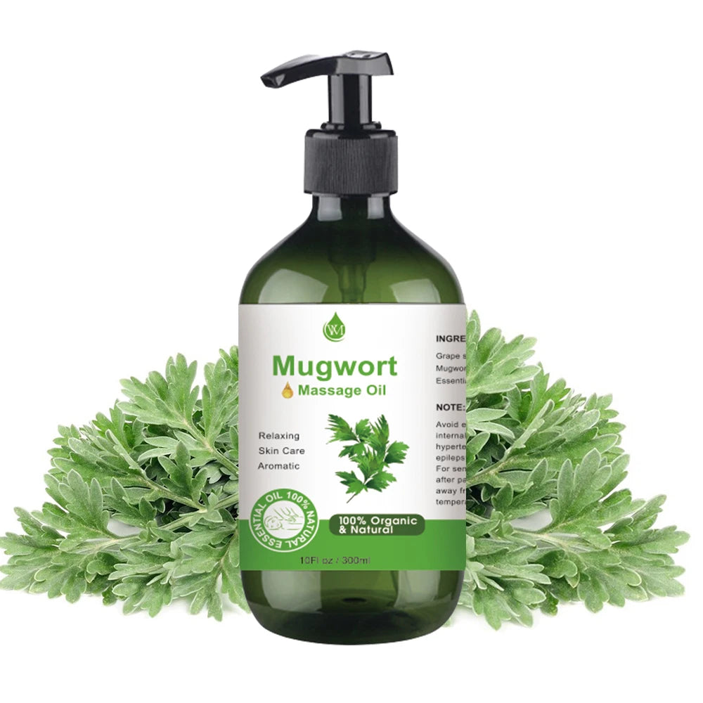 Private Label Natural Mugwort Massage Oil for Relaxing Foot & Body Essential Oil
