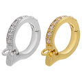 CZ8514 18K Gold Plated CZ Pave Pendant Connector Hanger Openable Pendant Charm Hanger Bails for DIY Necklace and Bracelet