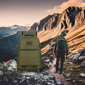 AYPPRO 35L Unisex Tactical Backpack Waterproof Anti-Theft Sports Gear Bag with Camouflage Interior for Camping and Day Usage