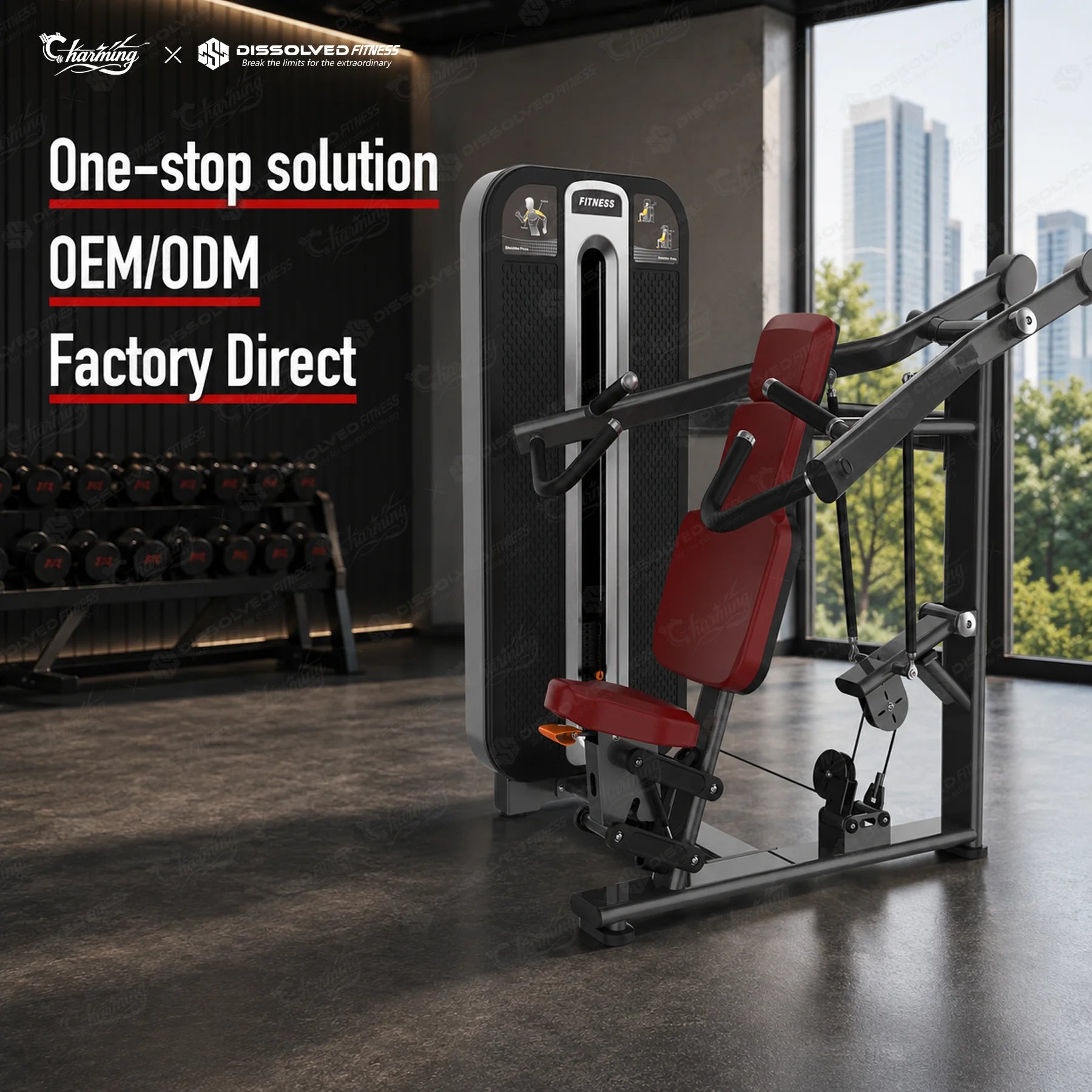 Commercial Multi-Functional Steel Fly Machine Trainer Pin-Loaded Adjustable Exercise Equipment Chest Arms Body Building Training