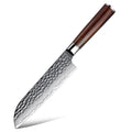 Amber 7 Inch Premium Santoku Knifes 67 Layers VG10 Damascus Steel Kitchen Knife Chef Santoku Knife and Wood Handle