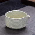 Handmade Traditional Glazed Matcha Powder Bowl Ceramic Whisk Chasen Holder Green Matcha Tea  Bowl with Spout