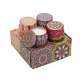 Custom Fragrance Logo Private Label Luxury Flower Pattern Chineses Style Gift Set 4in1 Scented Candles