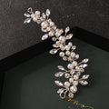Miallo Bridal Rhinestone Pearl Hair Band Wedding Dress Prom Accessories Princess Flower Hair Clip for Women