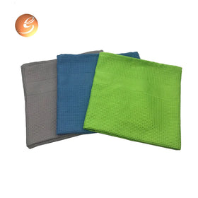 Custom Absorbent Waffle Microfiber Household Kitchen Cloths Dry Wash Towels