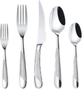 Elegance Golden Diamond Stainless Steel Flatware Set-Dishwasher Safe Forks Knives Spoons for Home Kitchen Restaurant for Parties