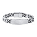 Men's Fashion Hip Hop Bracelet Thick Stainless Steel Double Chain Bent Brand for Parties and Jewelry Collection
