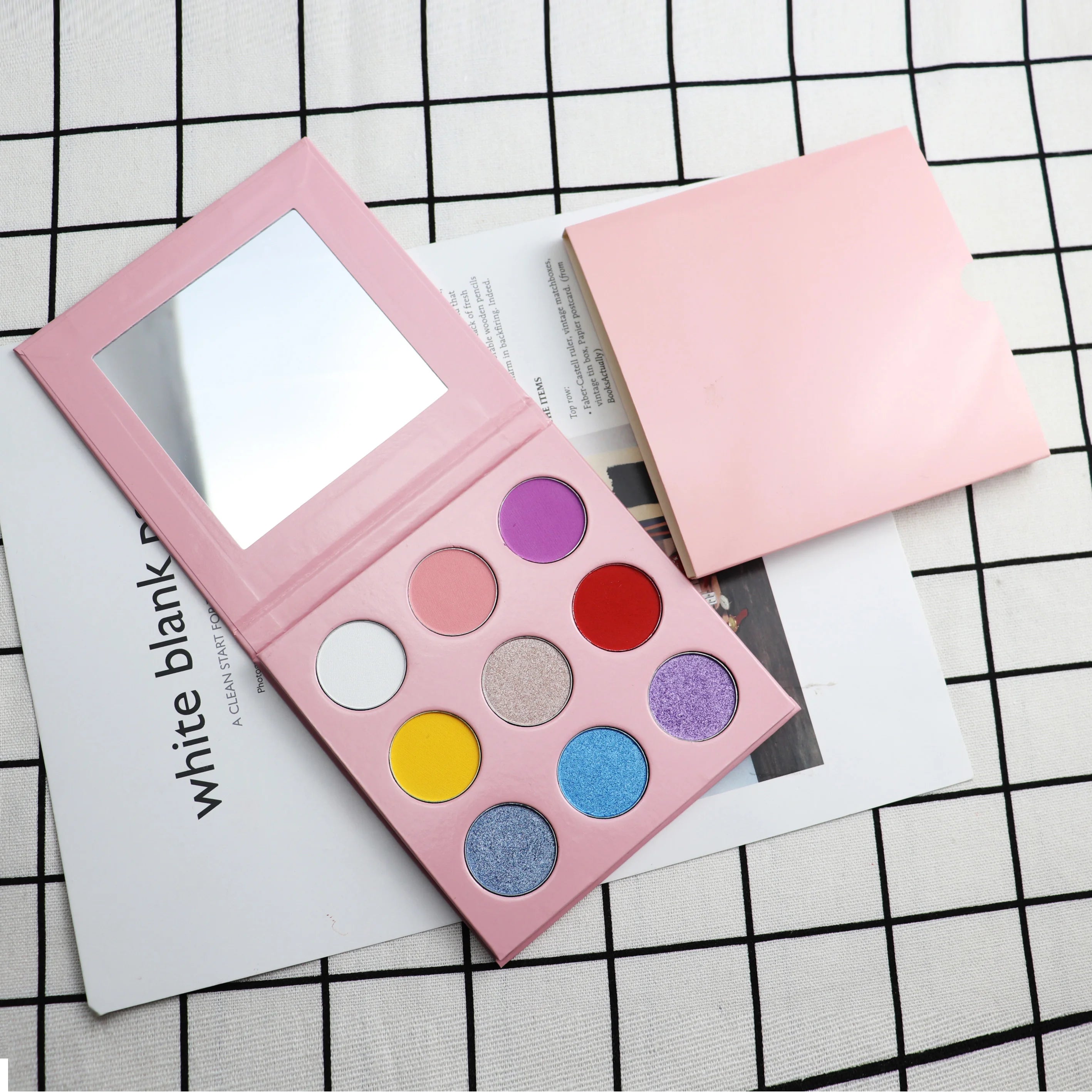 9 Colors Eyeshadow Wholesale Private Label Make up Cosmetics No Brand Makeup Pressed Glitter Eyeshadow