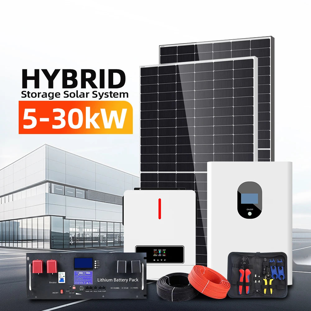 Energy Power System 5Kw 6Kw 7Kw 8Kw 9Kw 10Kw Hybrid Solar Photovoltaic System Solar Energy for Rv Motorhome Caravan