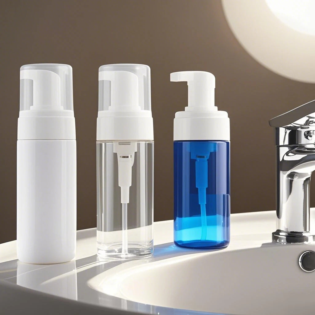 Stock 100ML Pet Plastic Hand Sanitizer Foam Bottle Multipurpose Mousse Cleanser Container with Pump Sprayer for Lotion & Shampoo