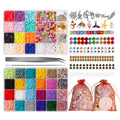 Wholesale 2 Boxs in One Set Including Fashion Pedant Letter Seed Beads Kit and Heishi Clay Beads Set for Handmade Jewelry
