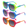 CO1140S Colorful Fashion Hexagon Acetate Shades Geometric Polarized Acetate Sunglasses 2025