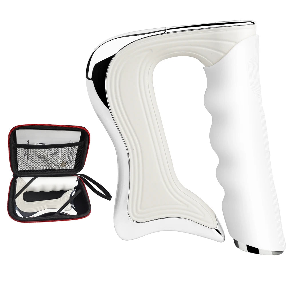 NMES Gua Sha Scraping Massage Tool Microcurrent Deep Tissue Handheld Percussion Myofascial Releaser Muscle Beauty Personal Care