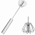 Manual 10 12 14 Inch Egg Milk Cream Push Wire Whisk With Home Kitchen