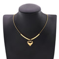 New Fashion Heart Shaped Necklace Fine Jewelry Heart Stainless Steel Necklace