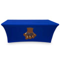 Custom Logo Printed Wholesale Solid Fitted Cover Display Washable Tablecloth Table Cover for Trade Show