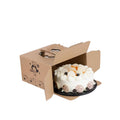 Custom Kraft Strong Two Layers Brakey Birthday Brownie Cake Box Packaging Corrugated Cardboard Box with Handle