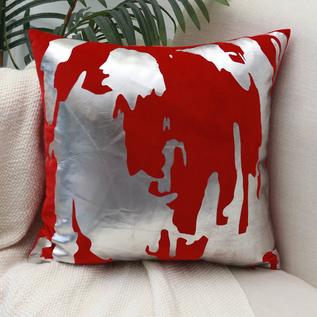 Gold Pillow Case Luxury Golden Painted Pillowcase Decorative Christmas Cushion Cover for Sofa Case Pillows