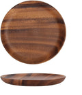 Wholesale Acacia Wood Dinner Plates Round Shape Easy Cleaning Lightweight Dessert Plates