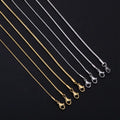 Hot Sale Cheap Fashion Jewelry Chain Accessories 18K Gold Stainless Steel Simple Round Snake Bone Chain Necklace for Women Men
