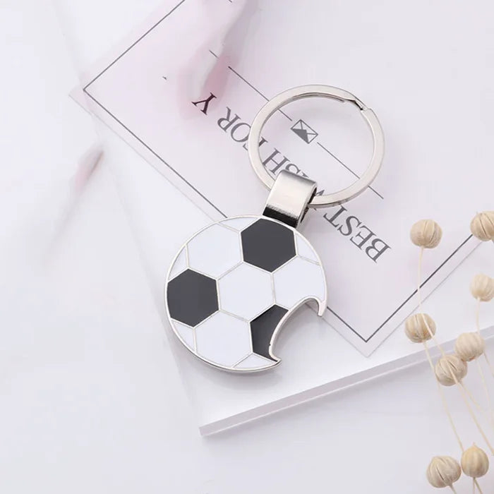 Personalized Football Keychain Zinc Alloy Bottle Opener Key Chain Custom Enamel Keychain Creative Wedding Gifts