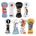 High Quality Custom Waterproof Golf Driver Head Covers PU Leather Velvet Liner Wholesale