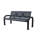 Outdoor Furniture Long Metal Sitting Bench Seat Outside Park Cool Steel Bench Seating Public Garden Patio Iron Bench Chair