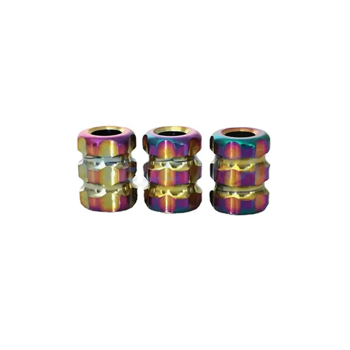 CNC Machining Factory Direct Sales of Titanium Alloy & Stainless Steel Wire EDM Edc Blade Beads Umbrella Rope Beads DIY Pendants