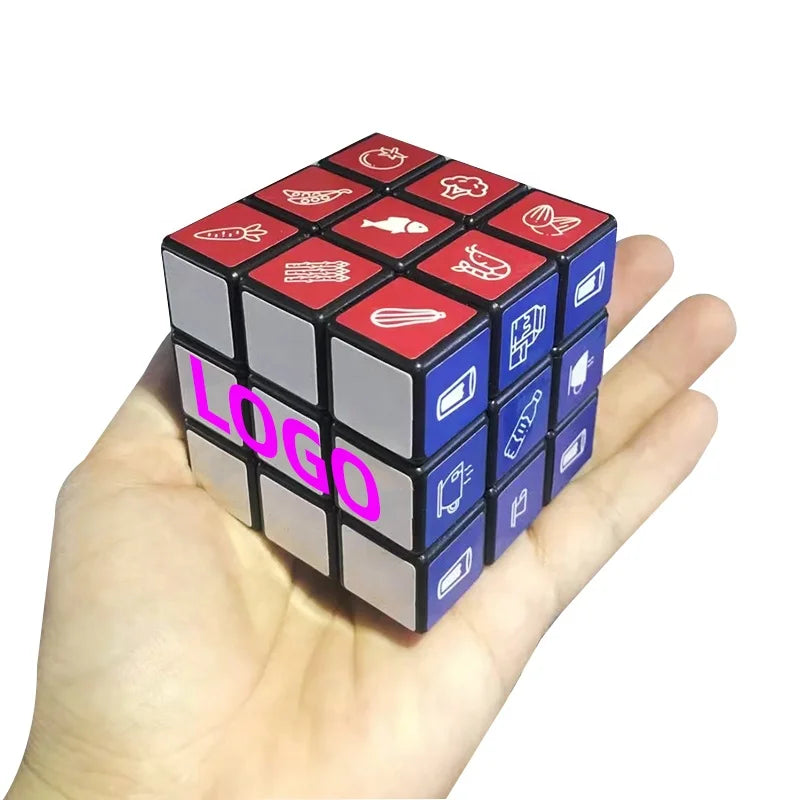 Custom Your Own logo 3x3 Speed Magic Cube 3x3x3 Premium Quality Diy Educational 3d 3 Layer Puzzle Cube Toy for Promotion Event