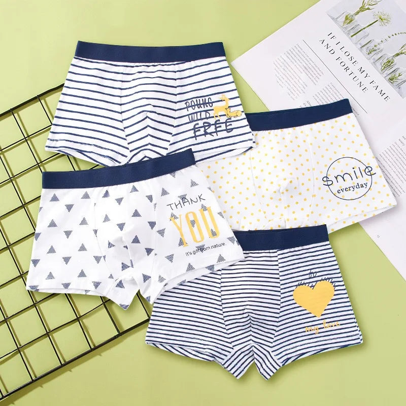 Wholesale Hot Cute Cartoon Small Boys Boxer Cartoons Boy Underwear Kids Briefs Shorts Teen Asian Korean Boy Underwear