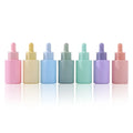 1oz Glass Dropper Bottles Pink Blue Yellow Green Colorful Round Bottle With Colored Eye Dropper for Oil Perfume