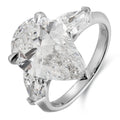 2025 New Fashion Pear GIA Certified Platinum 950 Wedding Ring D VVS1 Lab Grown Real Diamond for Women Engagement Jewelry