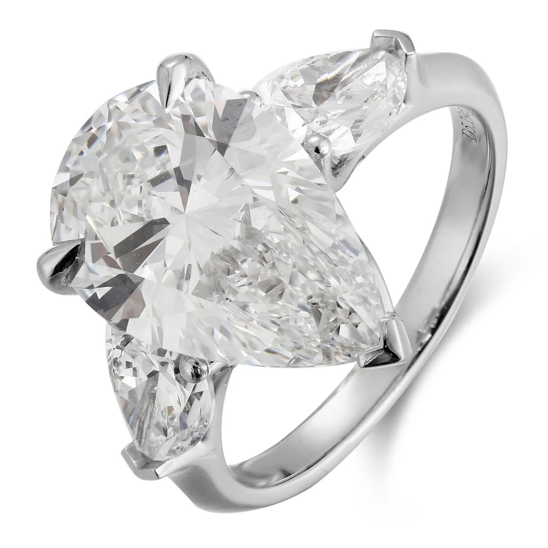2025 New Fashion Pear GIA Certified Platinum 950 Wedding Ring D VVS1 Lab Grown Real Diamond for Women Engagement Jewelry