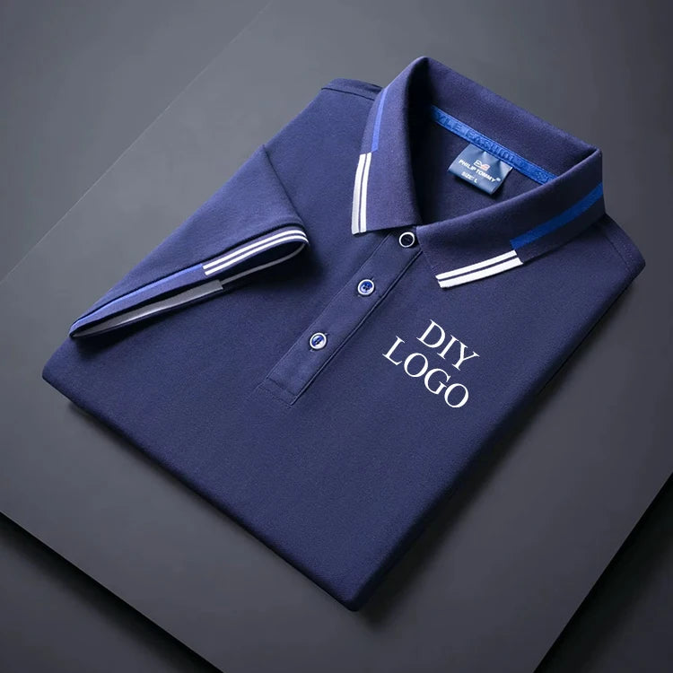 Breathable Custom 75% Cotton 25% Cupro Polo T-Shirts Unisex Plain Wholesale Short Sleeve T-Shirts Men's Polo Shirt Golf Shirts